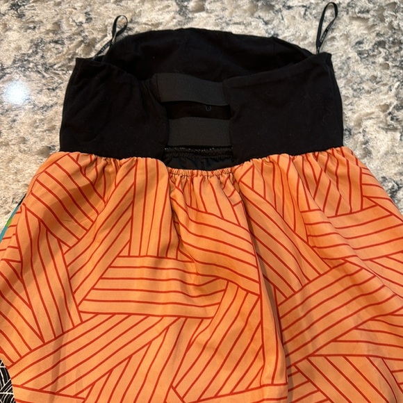 Forever 21 | Boho Strapless Maxi Dress in Orange Black Blue Size 1X - Picture 12 of 14